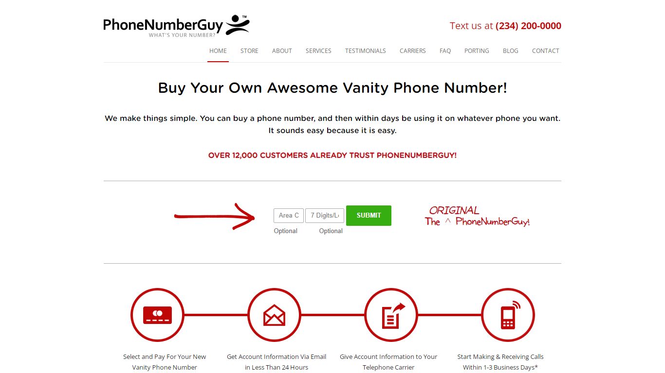 Vanity Phone Numbers from The Original PhoneNumberGuy